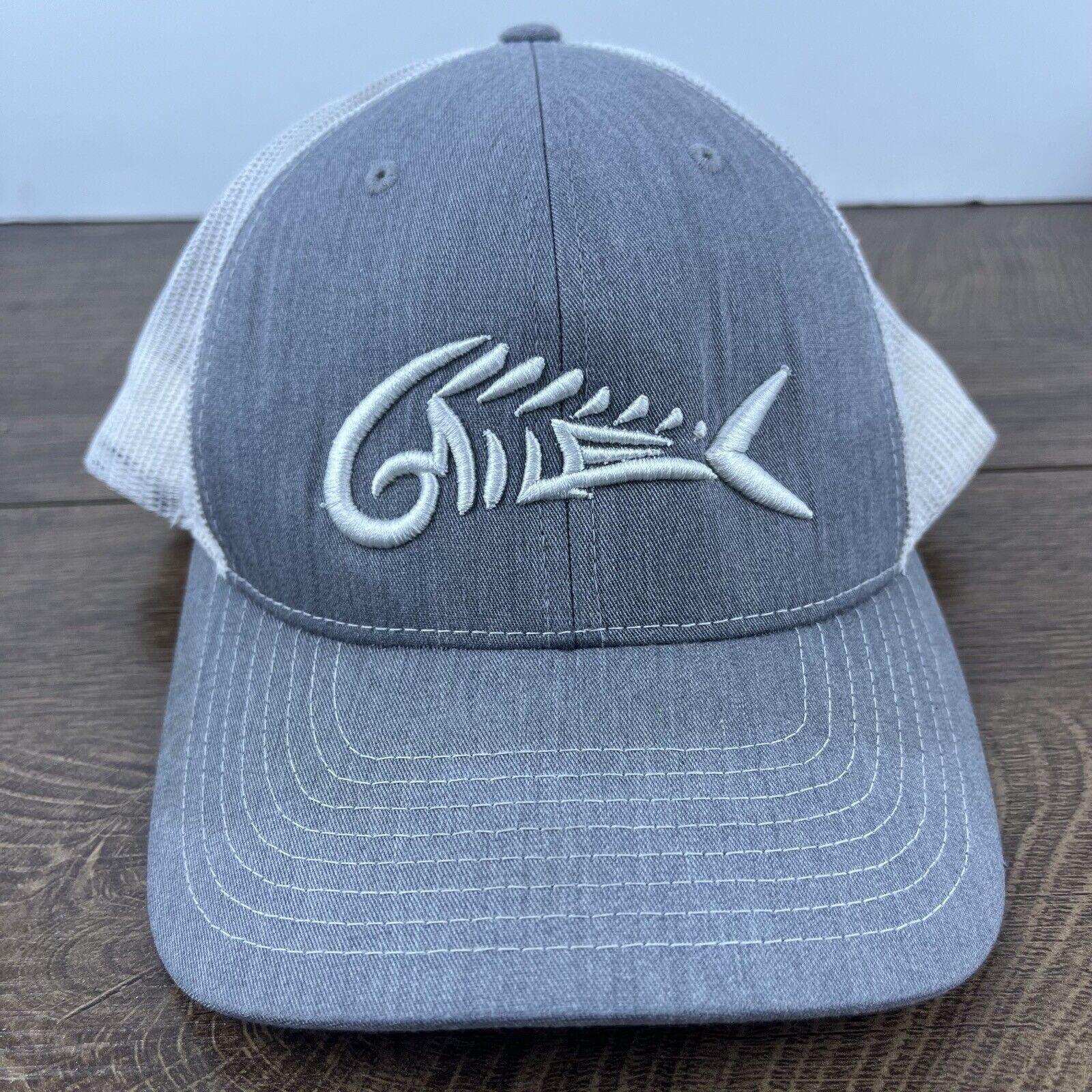 Other Fish Skeleton Hat Fish Skull Snapback Hat Gray Adjustable Ha Size ONE SIZE - 1 Thumbnail
