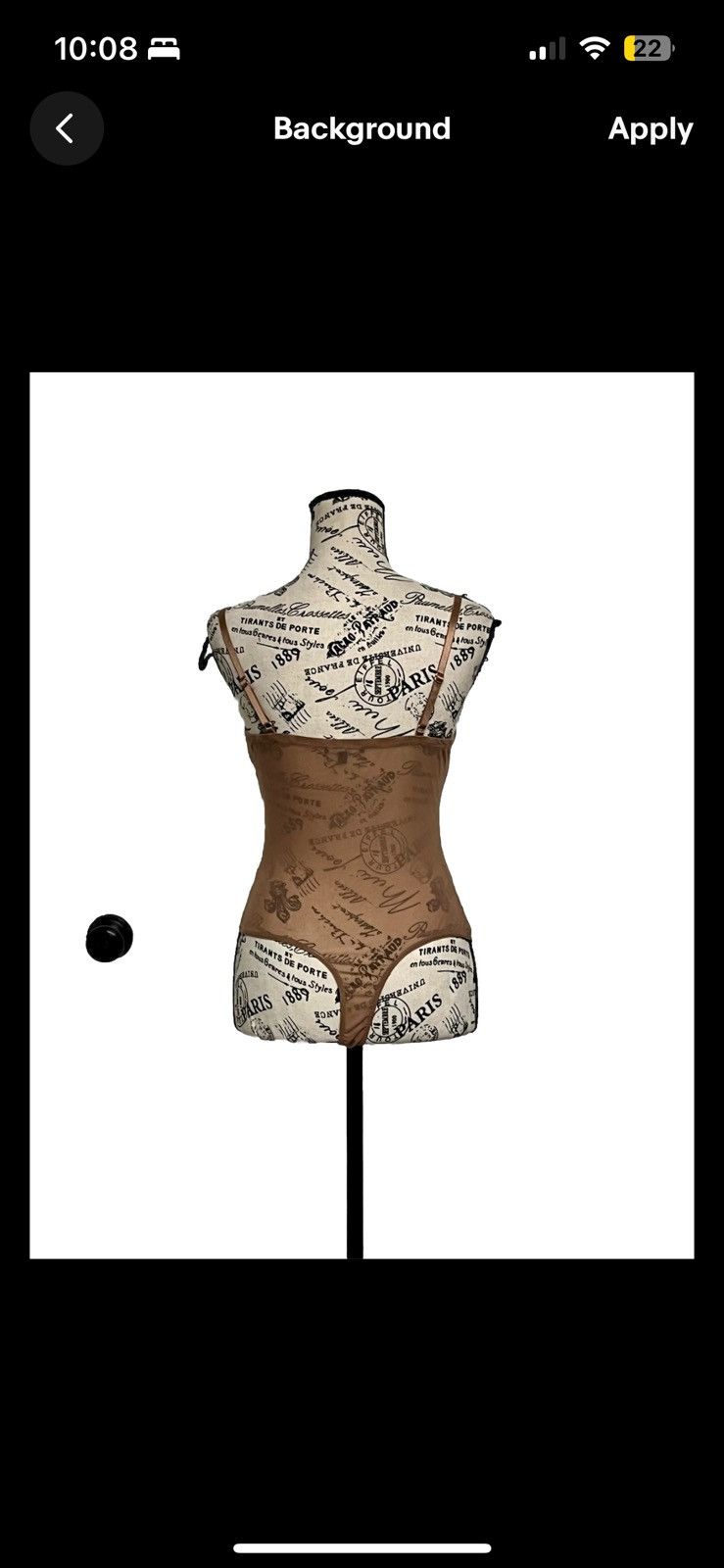 Designer Iris Tan Lace Sheer Thong Bodysuit Party Underwired M Brown Size M / US 6-8 / IT 42-44 - 4 Thumbnail