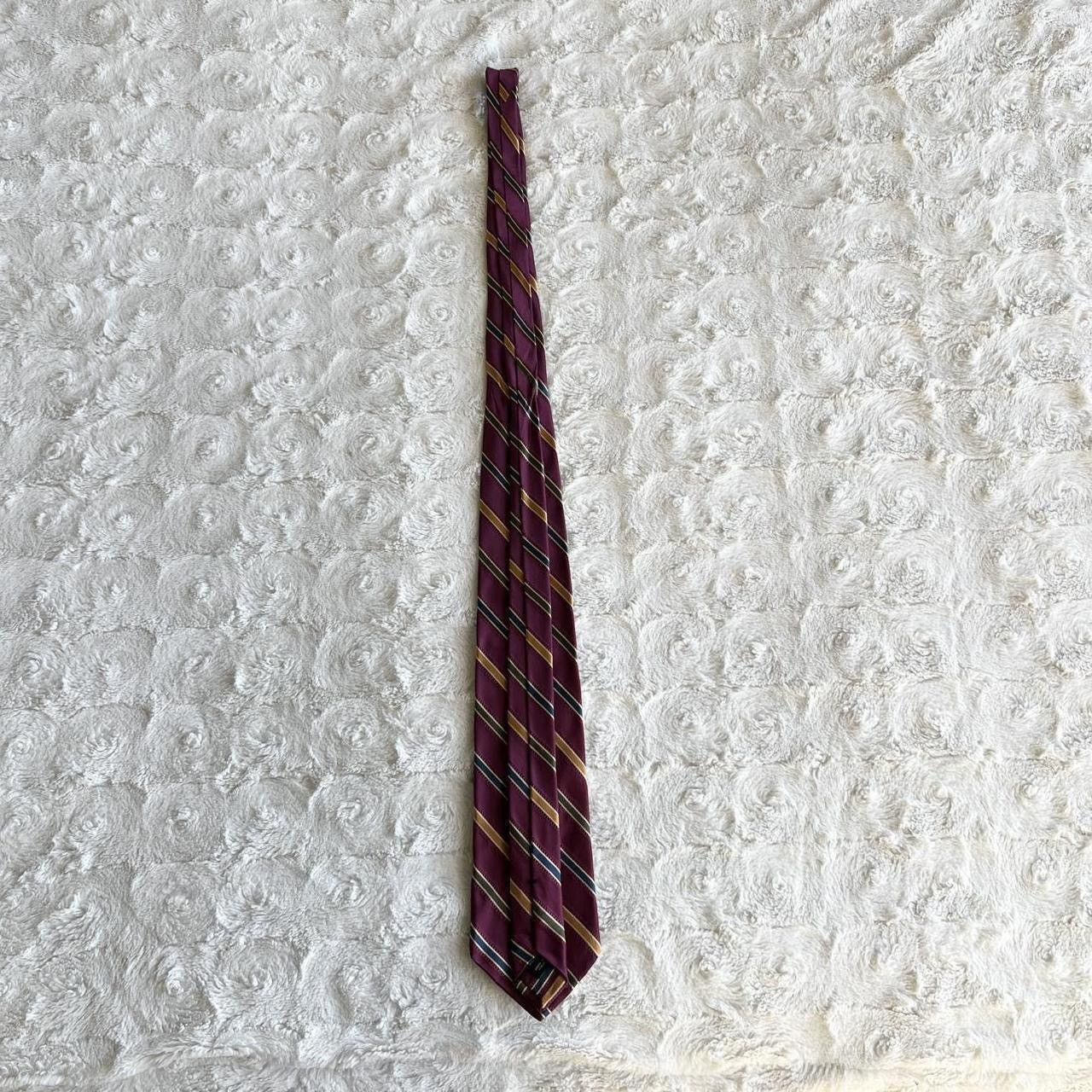 Jos. A. Bank Vintage Jos A Bank Necktie Men Purple Silk Regimental Stripe Size ONE SIZE - 7 Thumbnail
