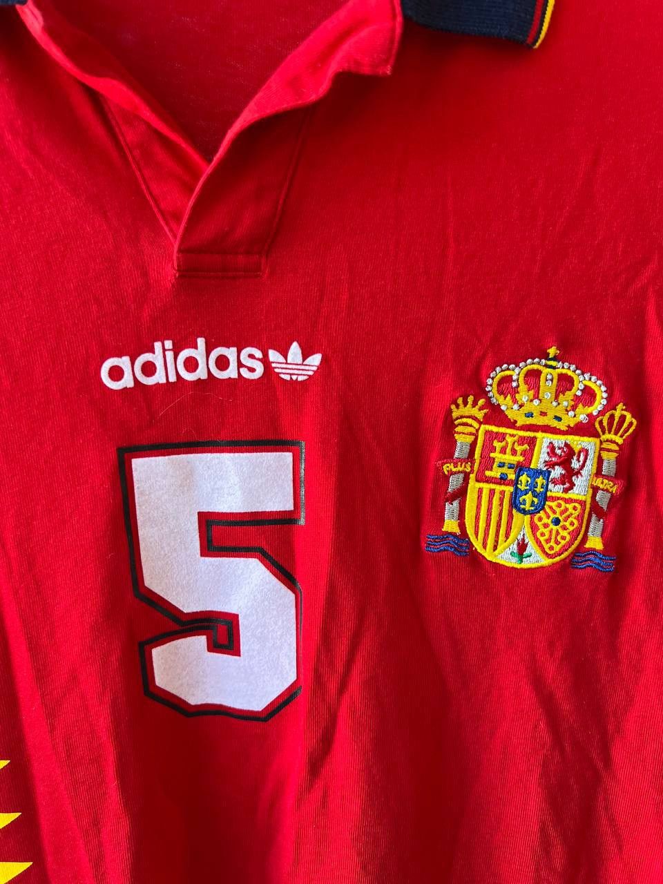Adidas 1996 SPAIN TEAM OFFICIAL RETRO HONE SOCCER FOOTBALL JERSEY M Size US M / EU 48-50 / 2 - 4 Thumbnail