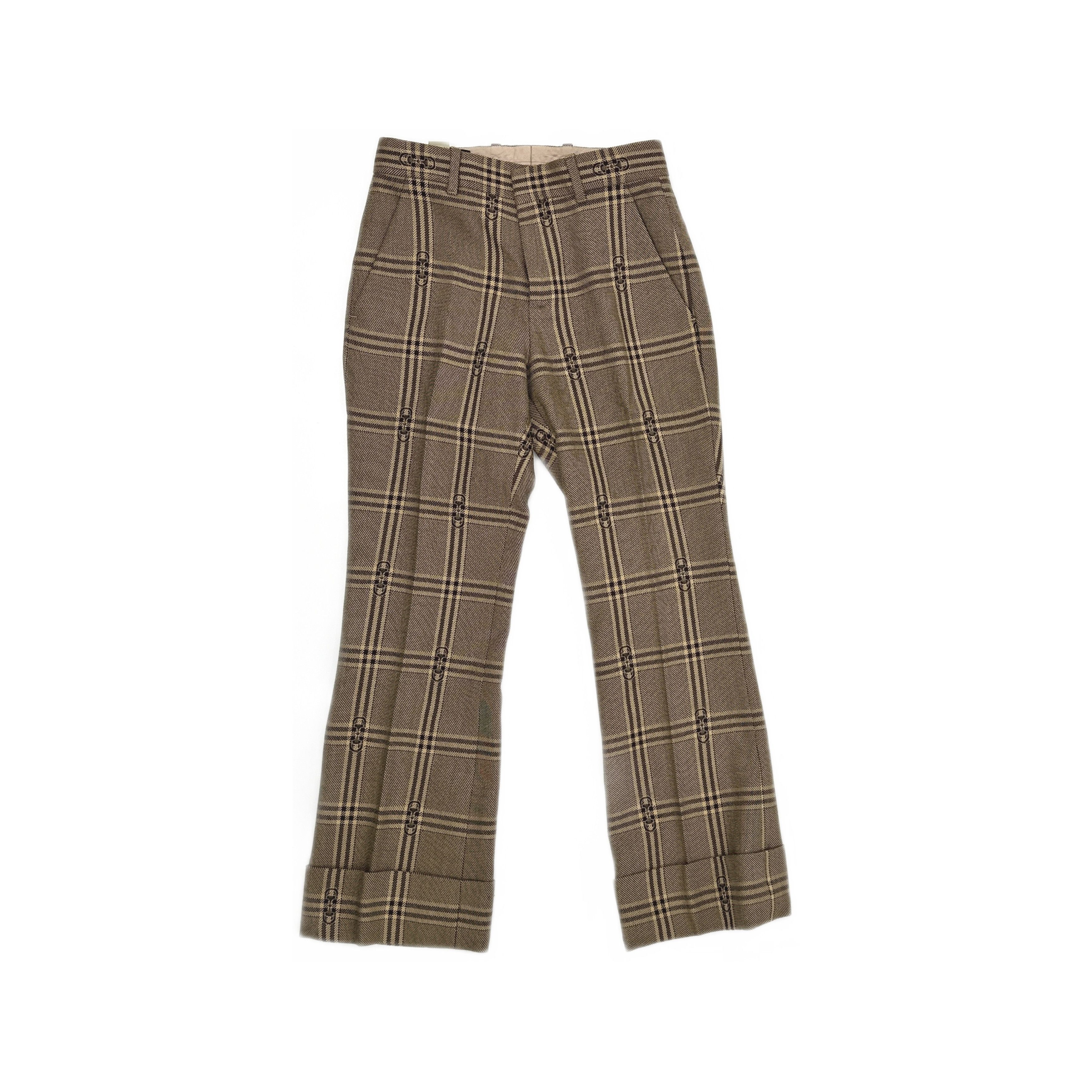 Gucci Gucci Plaid Horsebit Trousers Size 36 Size 25" / US 0 / IT 36 - 1 Thumbnail