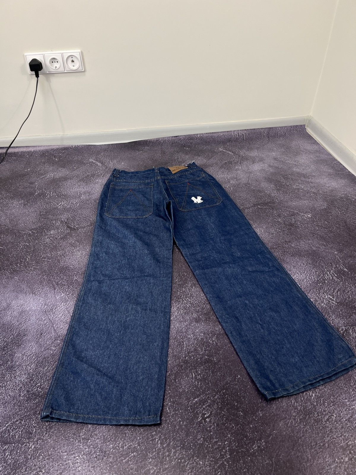 New York Yankees Vintage 90s New York Yankees Baggy Rap Y2K Denim Jeans Size US 30 / EU 46 - 1 Thumbnail