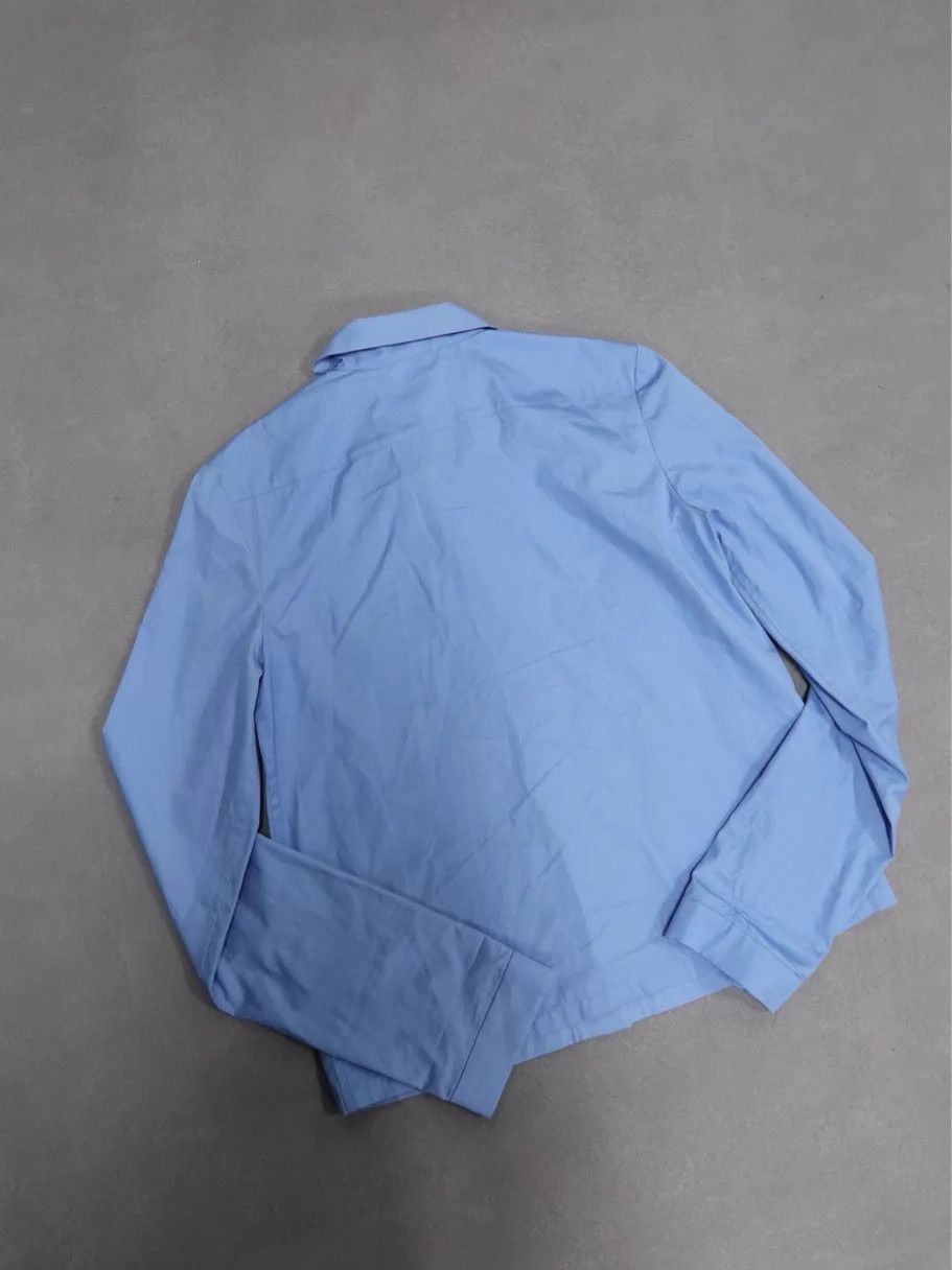 Miu Miu MIU MIU Women's Sapphire Blue Logo Embroidered LS Shirt 38 Size XS / US 0-2 / IT 36-38 - 2 Thumbnail