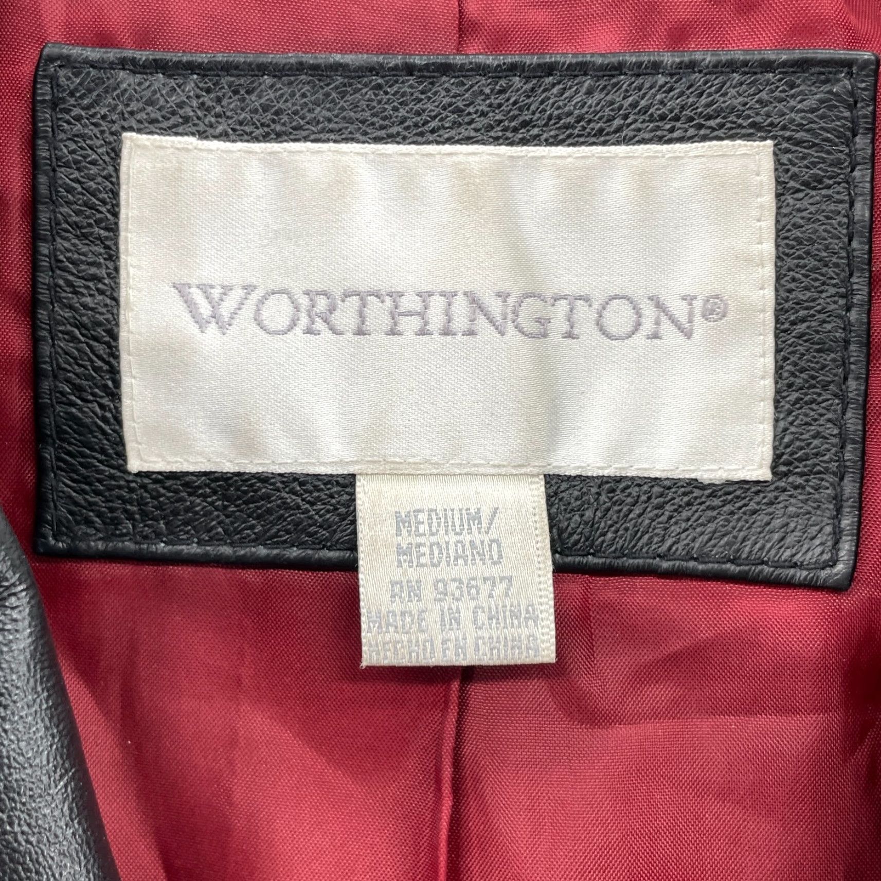Worthington Worthington Leather Jacket Women Medium Black Button Up 70s Moto Office 90s Jacket Womens Black Button Up 70s Moto Chic Vintage Size M / US 6-8 / IT 42-44 - 3 Thumbnail