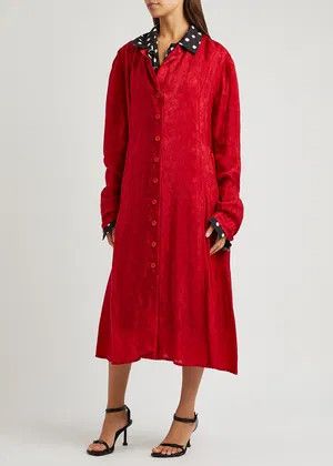 Balenciaga o1y0625 Reversible Midi Dress in Multicolor Size XS / US 0-2 / IT 36-38 - 5 Thumbnail