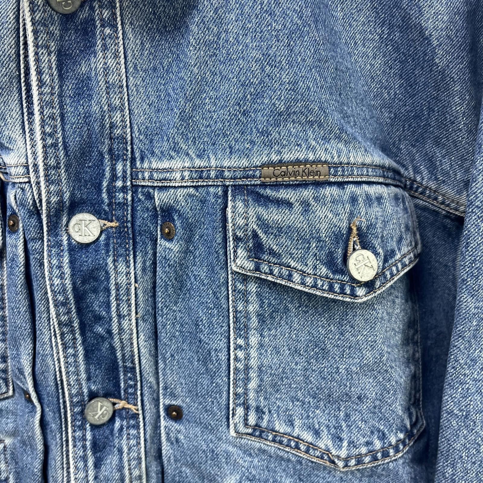 Calvin Klein Vintage 90s Calvin Klein Denim Jean Jacket XL Size US XL / EU 56 / 4 - 3 Thumbnail