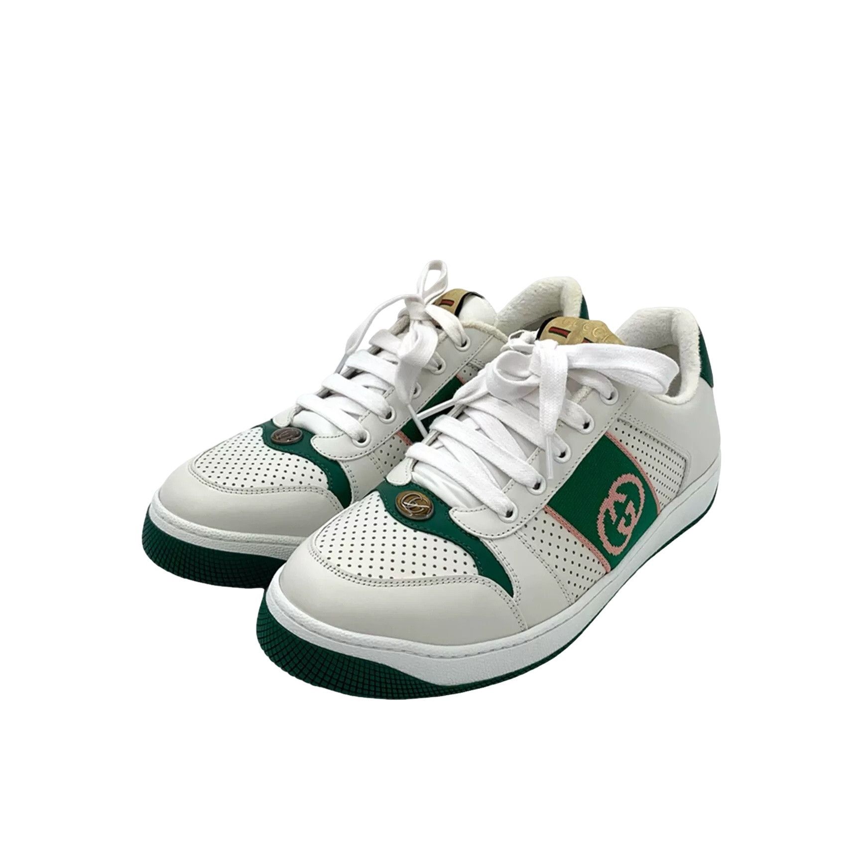 Gucci Gucci GG Enamel White Leather Sneakers Size 42.5 Size US 9.5 / EU 42-43 - 1 Thumbnail