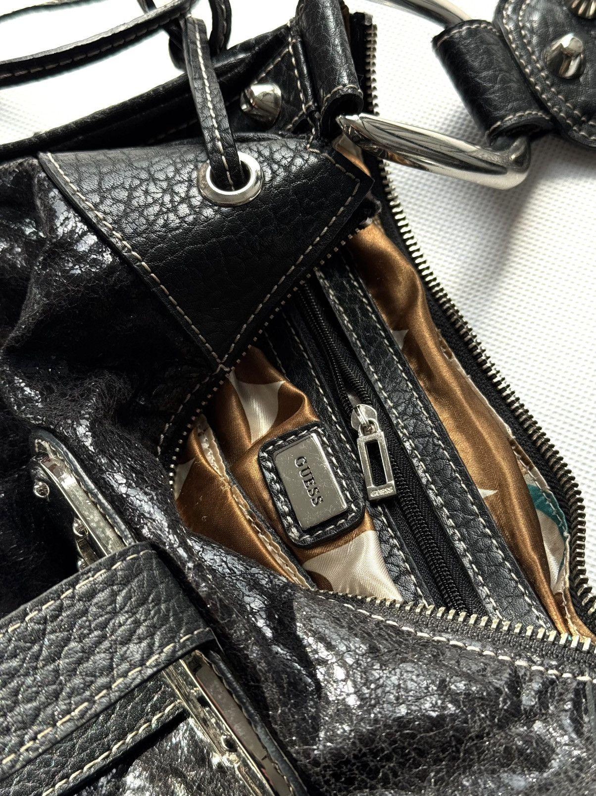 Guess Guess vintage buckle logo bag baguette mini 00s Y2k Handbag Size ONE SIZE - 10 Thumbnail