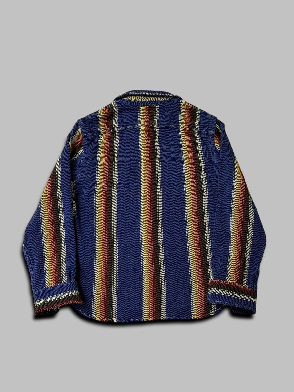 Hiroshi Kato Hiroshi Kato The Brace Long Sleeve Shirt Jacket Striped USA Size US XL / EU 56 / 4 - 2 Thumbnail