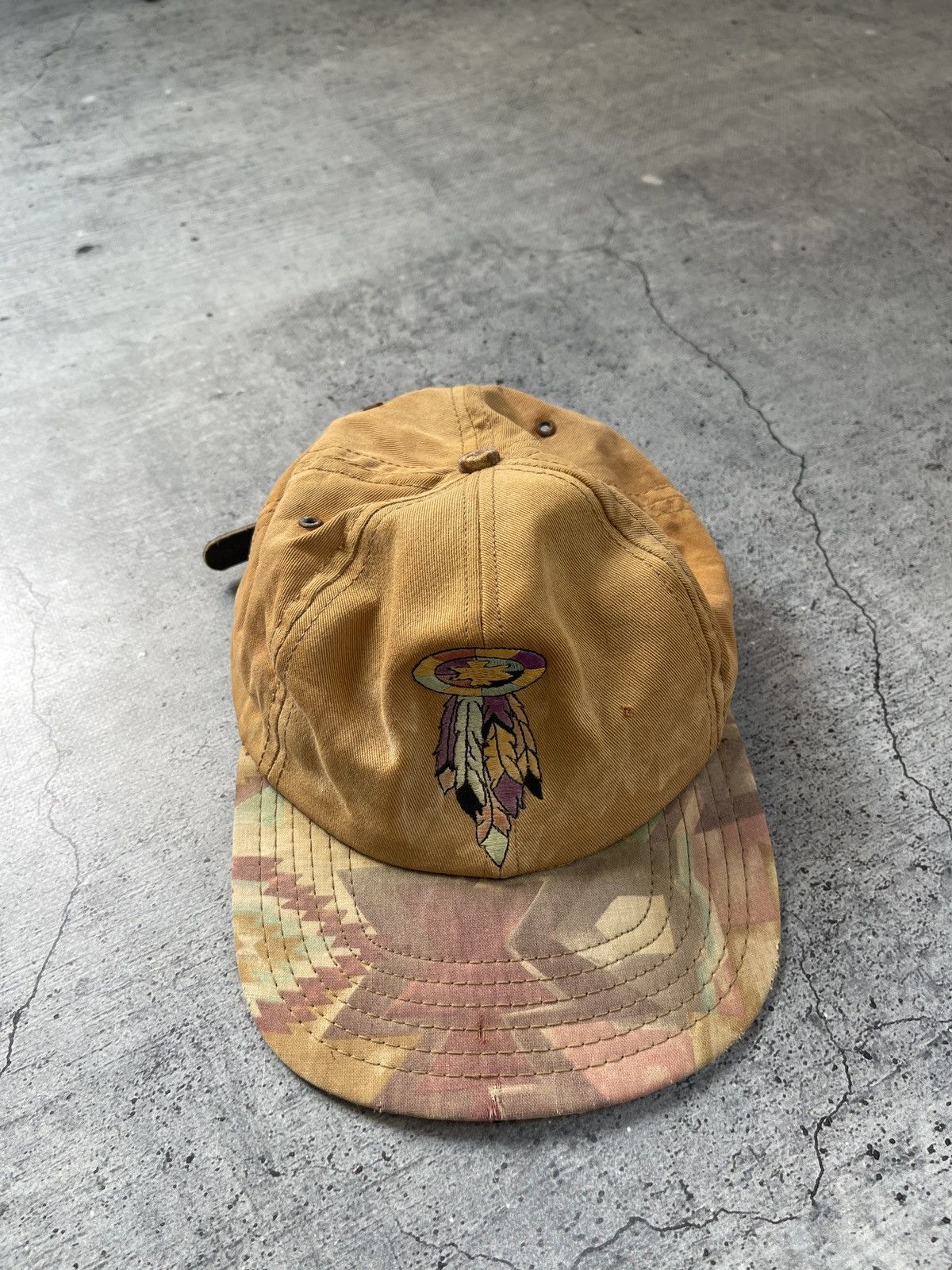 Japanese Brand × Vintage Vintage Hippie Kapital Destroyed cap Y2K drill Size ONE SIZE - 4 Thumbnail