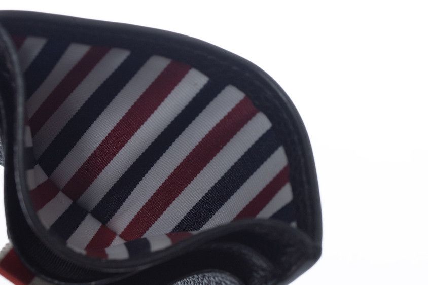 Thom Browne, black leather card holder