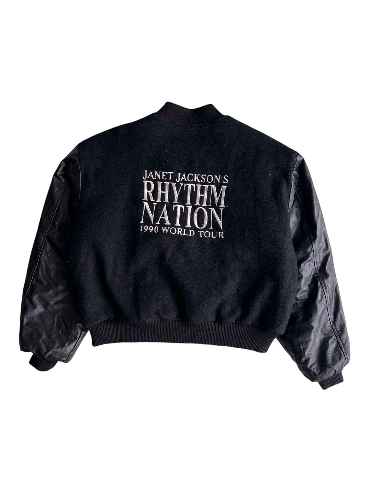 Michael Jackson SUPER RARE Janet Jackson Rhythm Nation 1990 Tour Varsity Jkt Size US XL / EU 56 / 4 - 2 Thumbnail