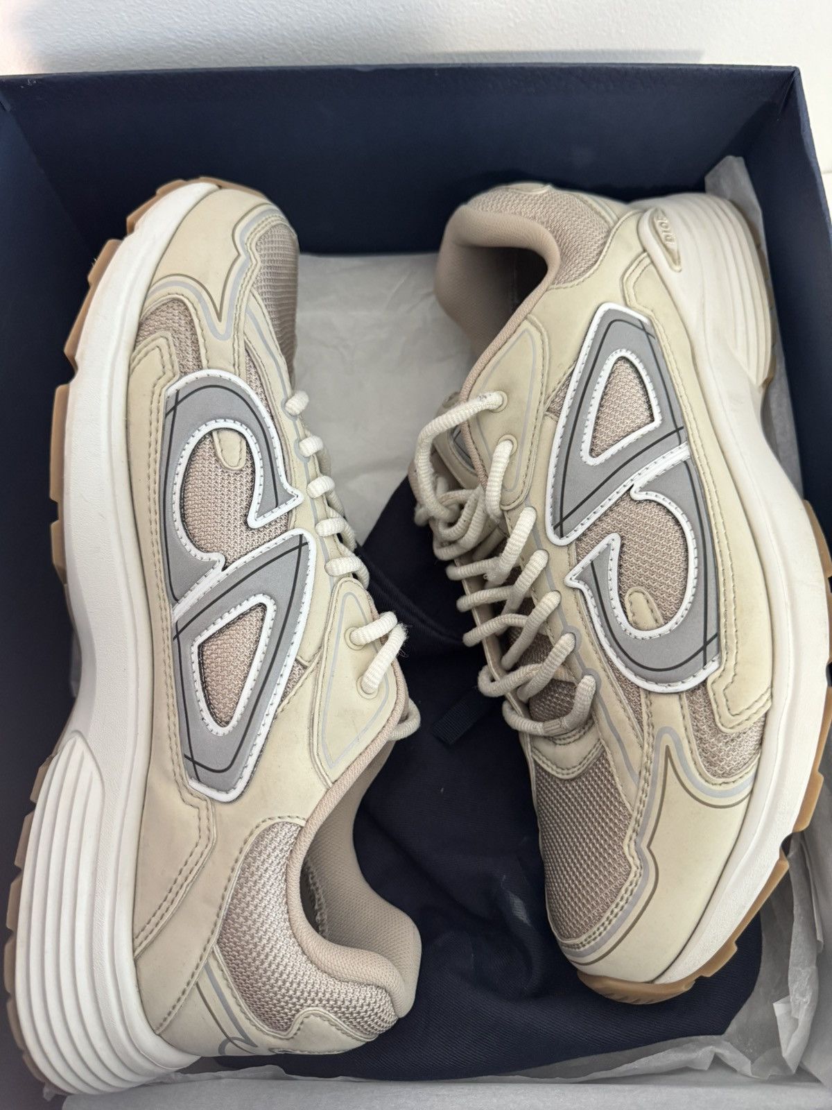Dior Dior B30 Beige CD Logo Sneakers SZ 11/44 Gently Worn Size US 11 / EU 44 - 8 Thumbnail