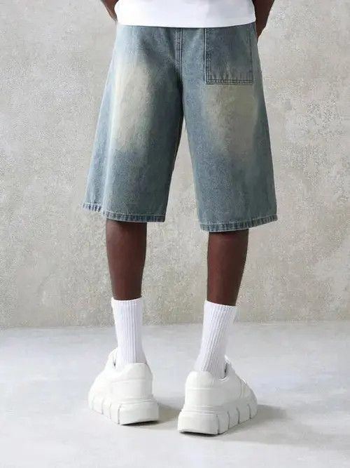 Other Tamaki x Shii Washed Y2k Shorts Jorts Drawstring Denim Size US 32 / EU 48 - 4 Thumbnail