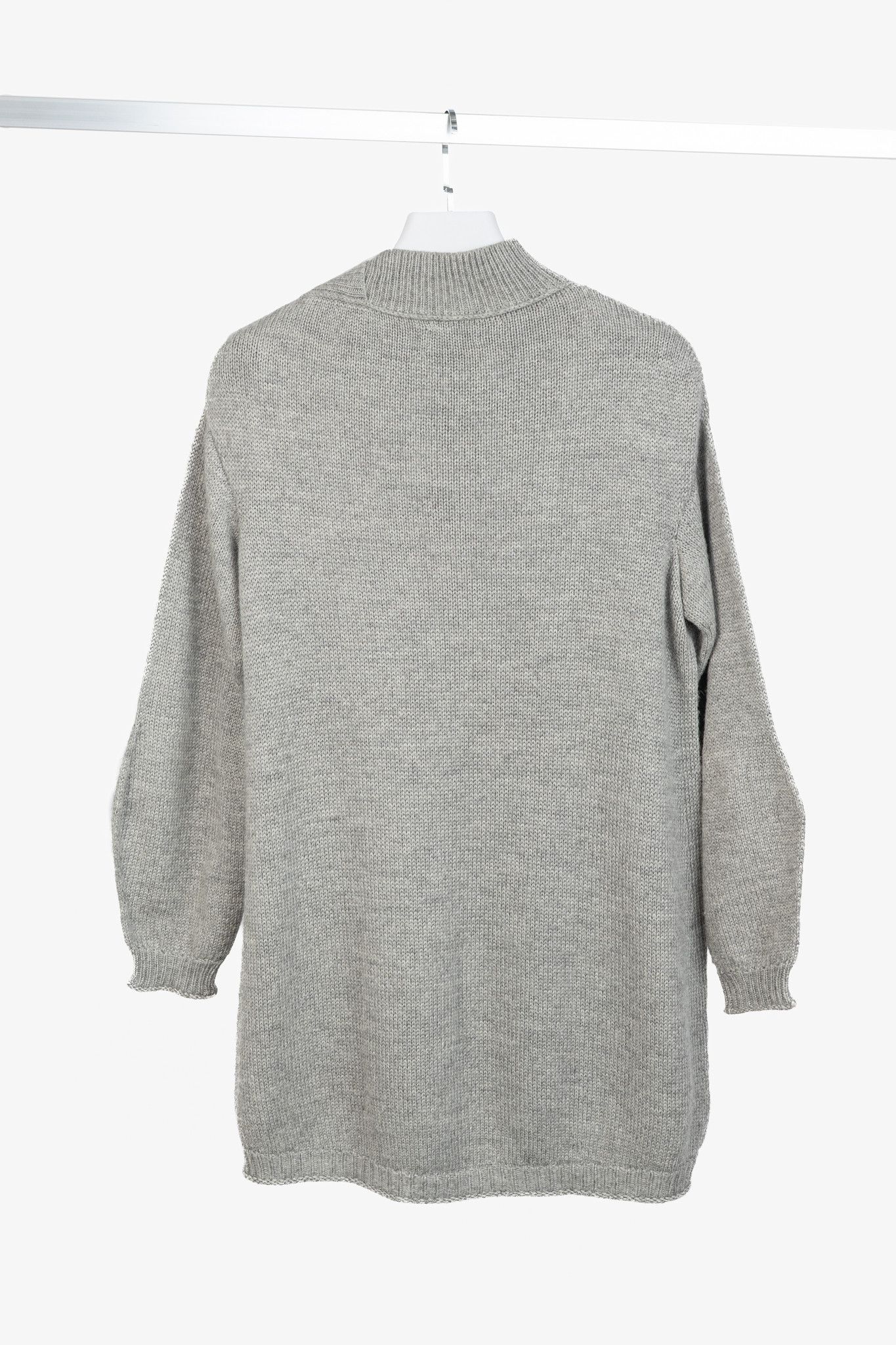 Marie Saint Pierre Marie Saint Pierre Grey Alpaca & Silk High-Neck Sweater Size S / US 4 / IT 40 - 2 Thumbnail