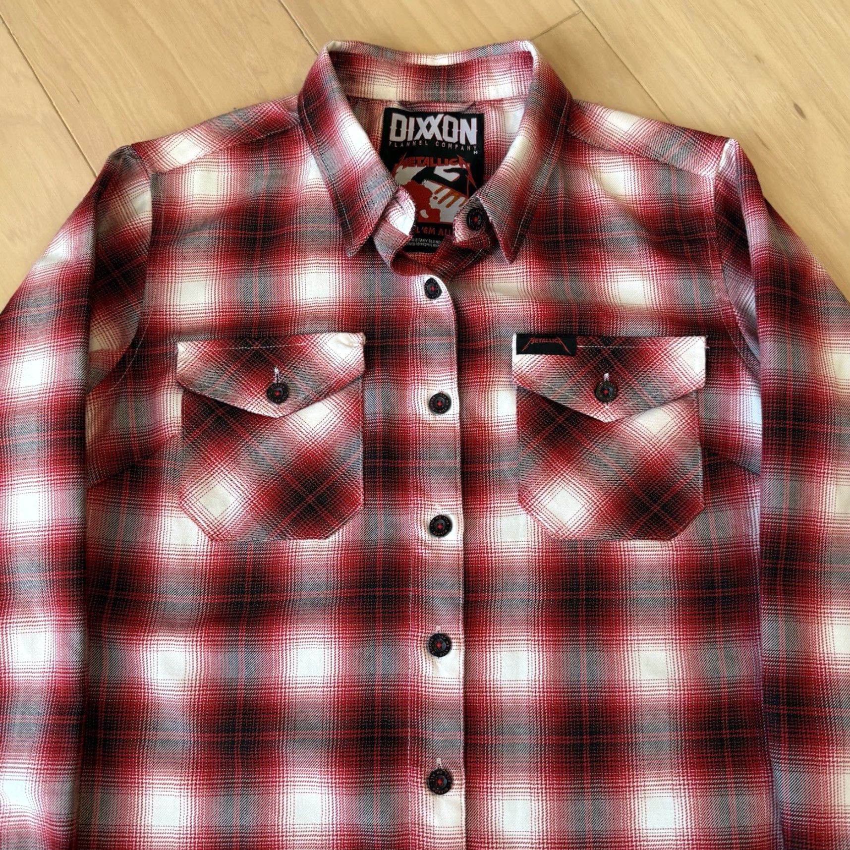 Vintage Dixxon Flannel Company Shirt Women's M Red Metallica Kill Em All Workwear Shirt Size M / US 6-8 / IT 42-44 - 4 Thumbnail