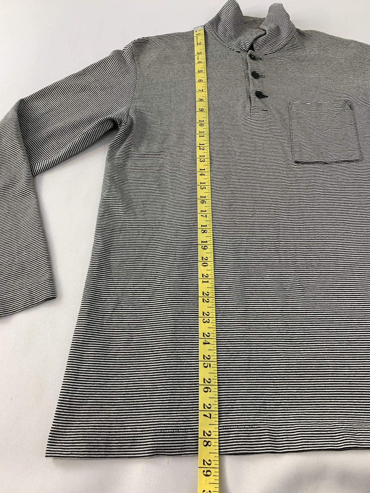 agnes b. 90s Agnes B Homme Striped Polo Single Pocket Size US M / EU 48-50 / 2 - 9 Thumbnail