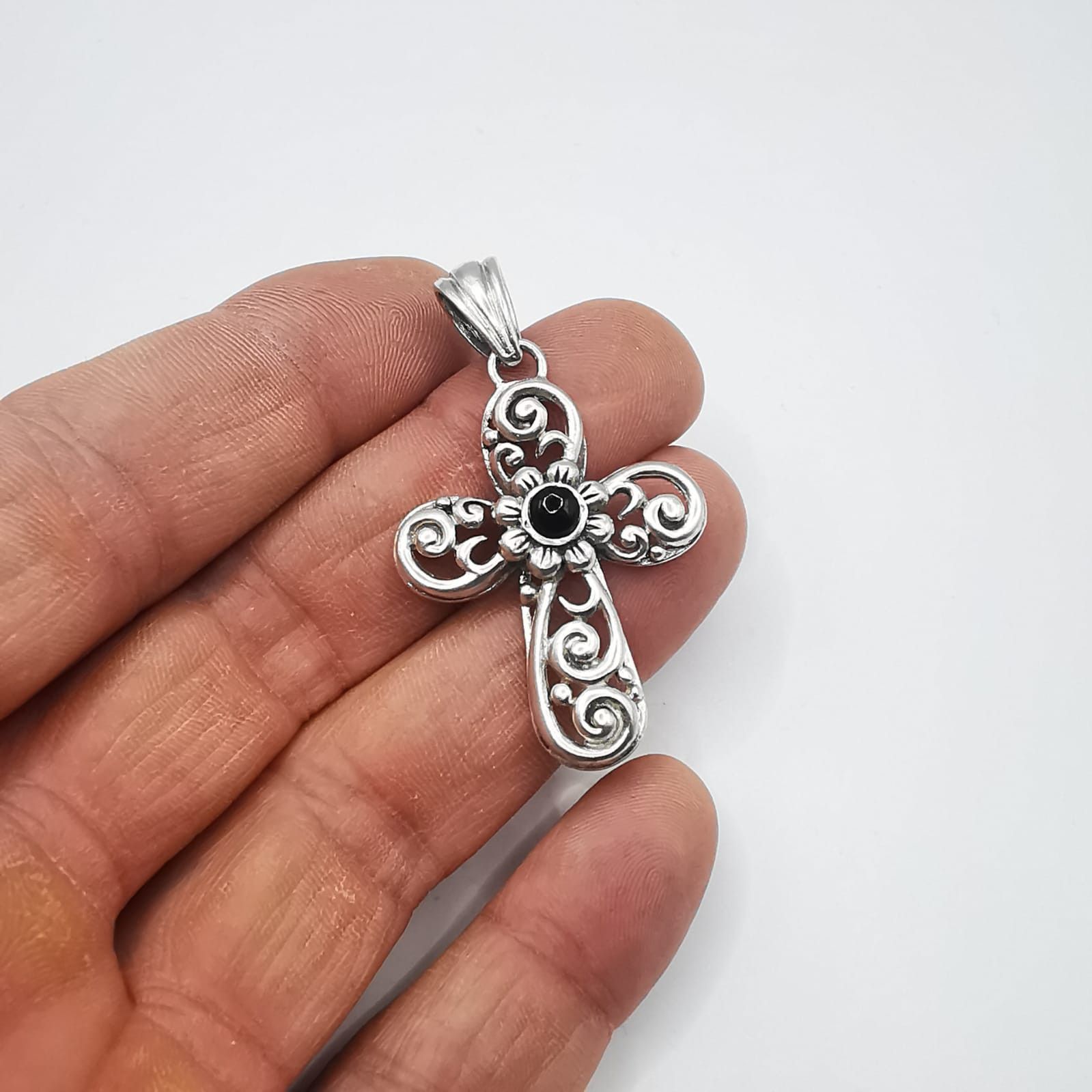 Sterling Silver Vintage Cross pendant made of 925 silver 8,01g Size ONE SIZE - 1 Thumbnail