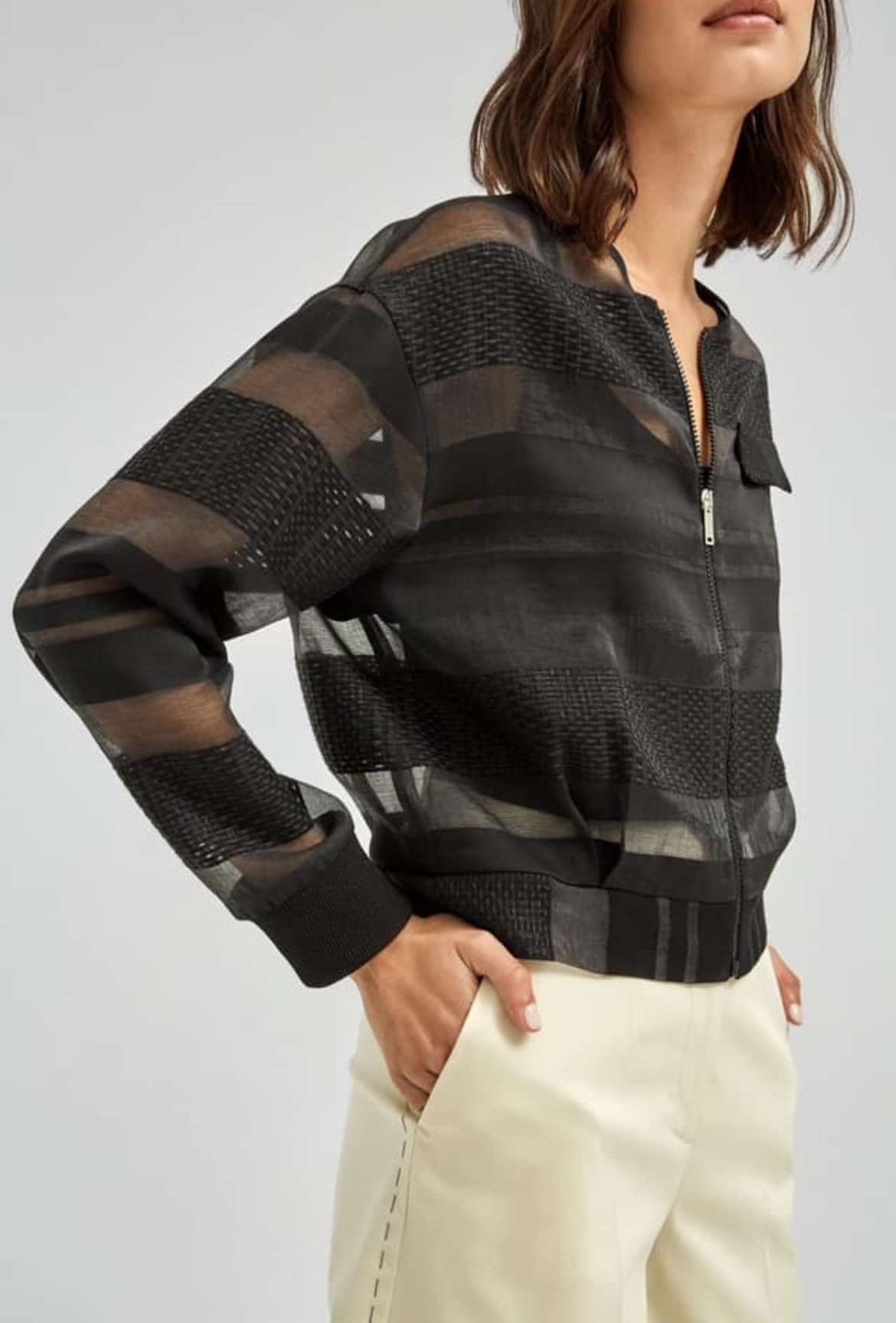 Cop Copine Cop Copine Dragueur Blouson Mesh Viscose Jacket Black Size S / US 4 / IT 40 - 4 Thumbnail