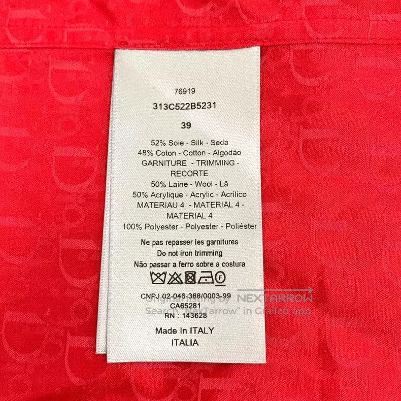 Dior Dior 23 red logo dark pattern jacquard full print mulberry Size US XXS / EU 40 - 9 Thumbnail