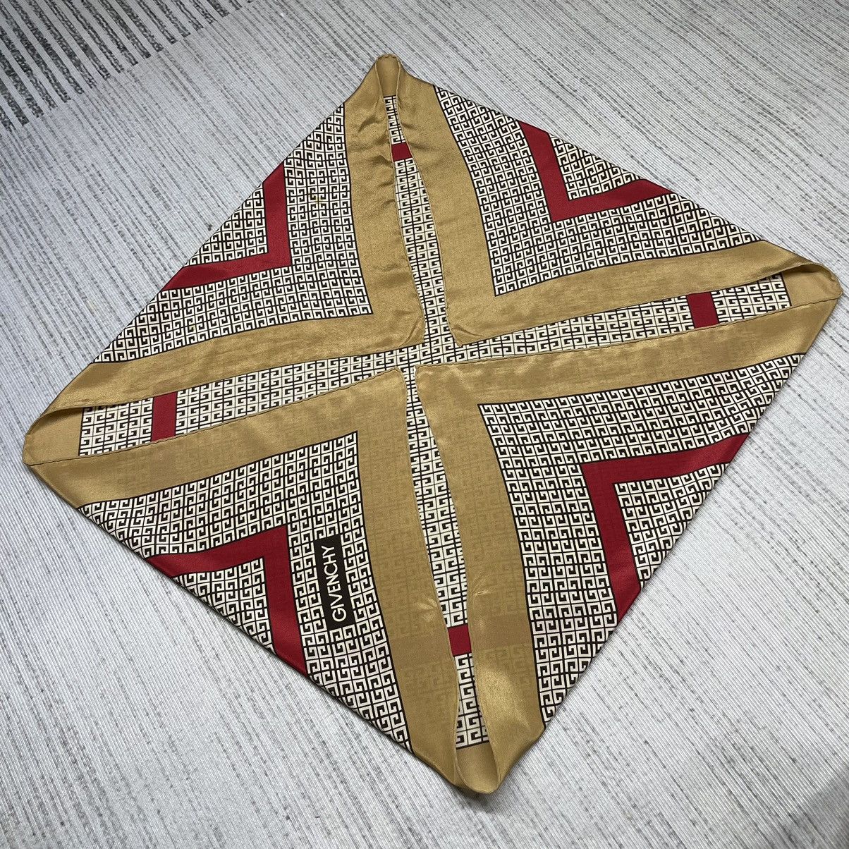 Givenchy Vintage Givenchy Monogram Silk Scarf Size ONE SIZE - 10 Thumbnail