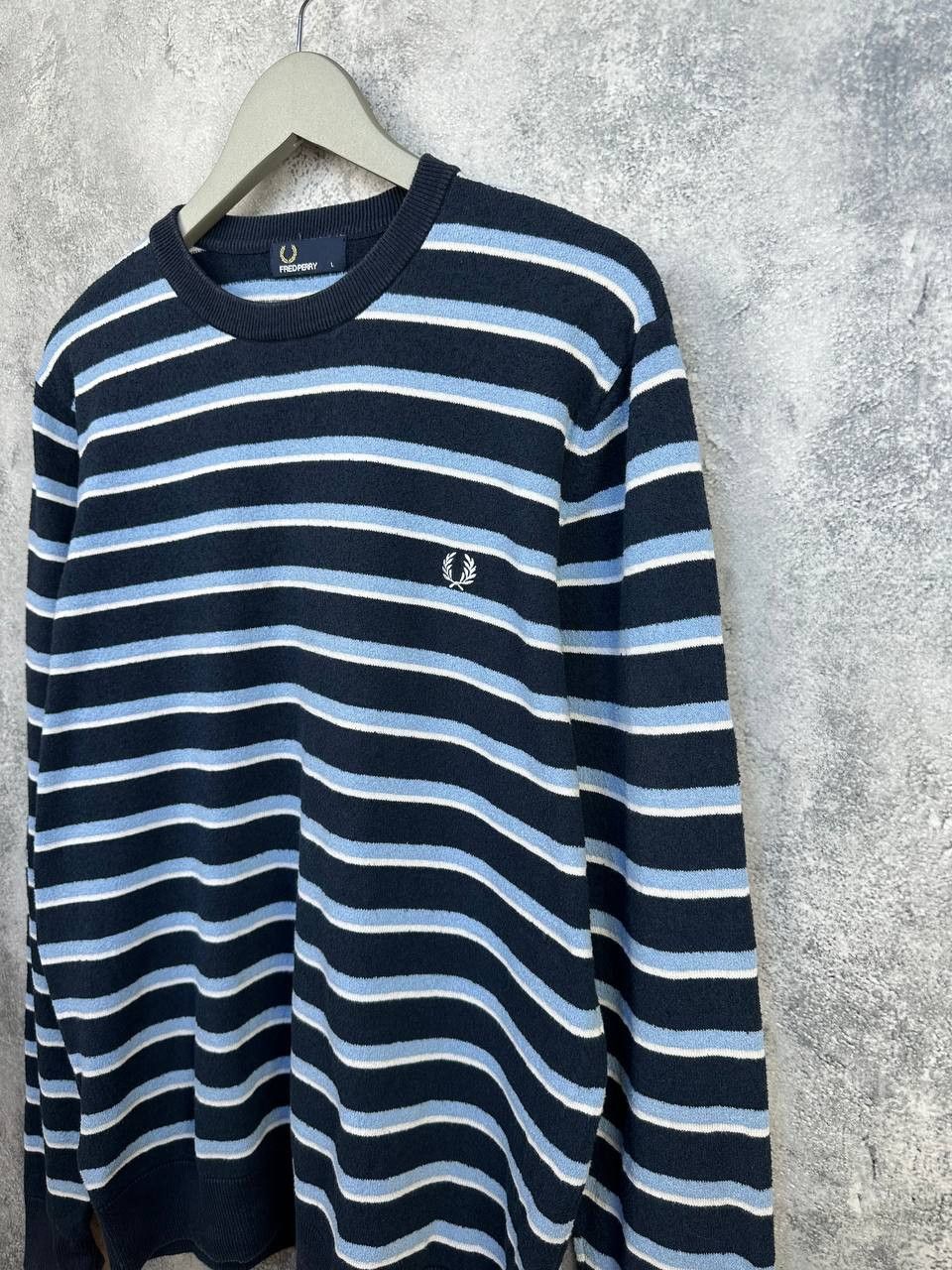Fred Perry Fred Perry Striped Terry Knit Sweater Jumper Crew Size US L / EU 52-54 / 3 - 5 Thumbnail