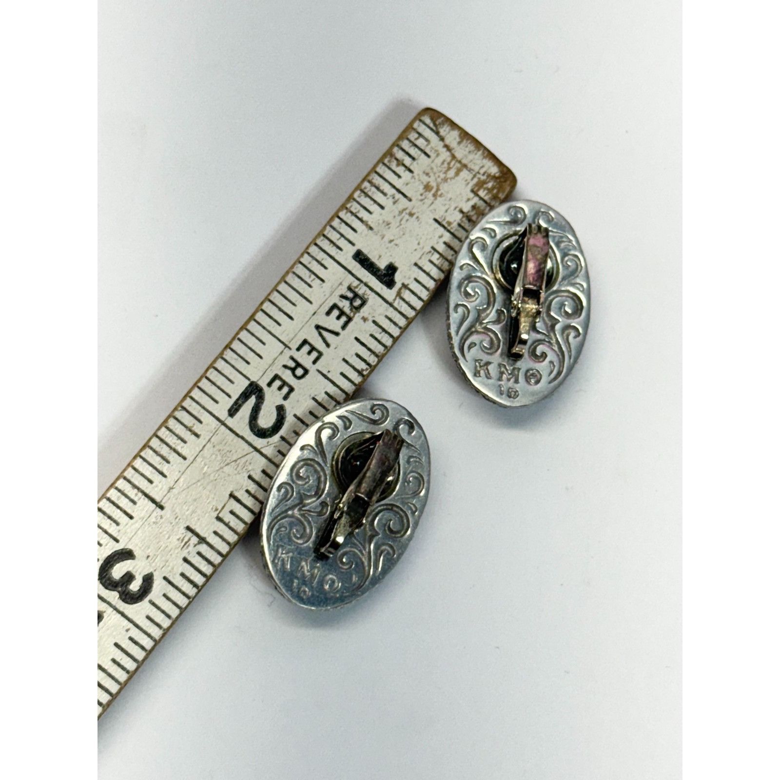 Other Vintage KMO blue sparkle clip on earrings Size ONE SIZE - 4 Thumbnail