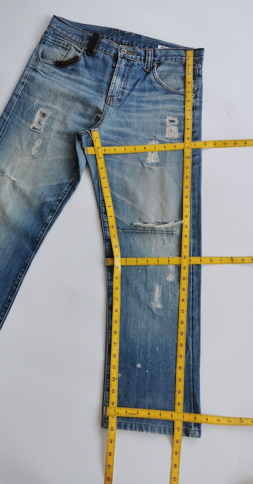 semanticdesign Semanticdesign Reworked Repair Ankle Jeans Size US 33 - 13 Thumbnail