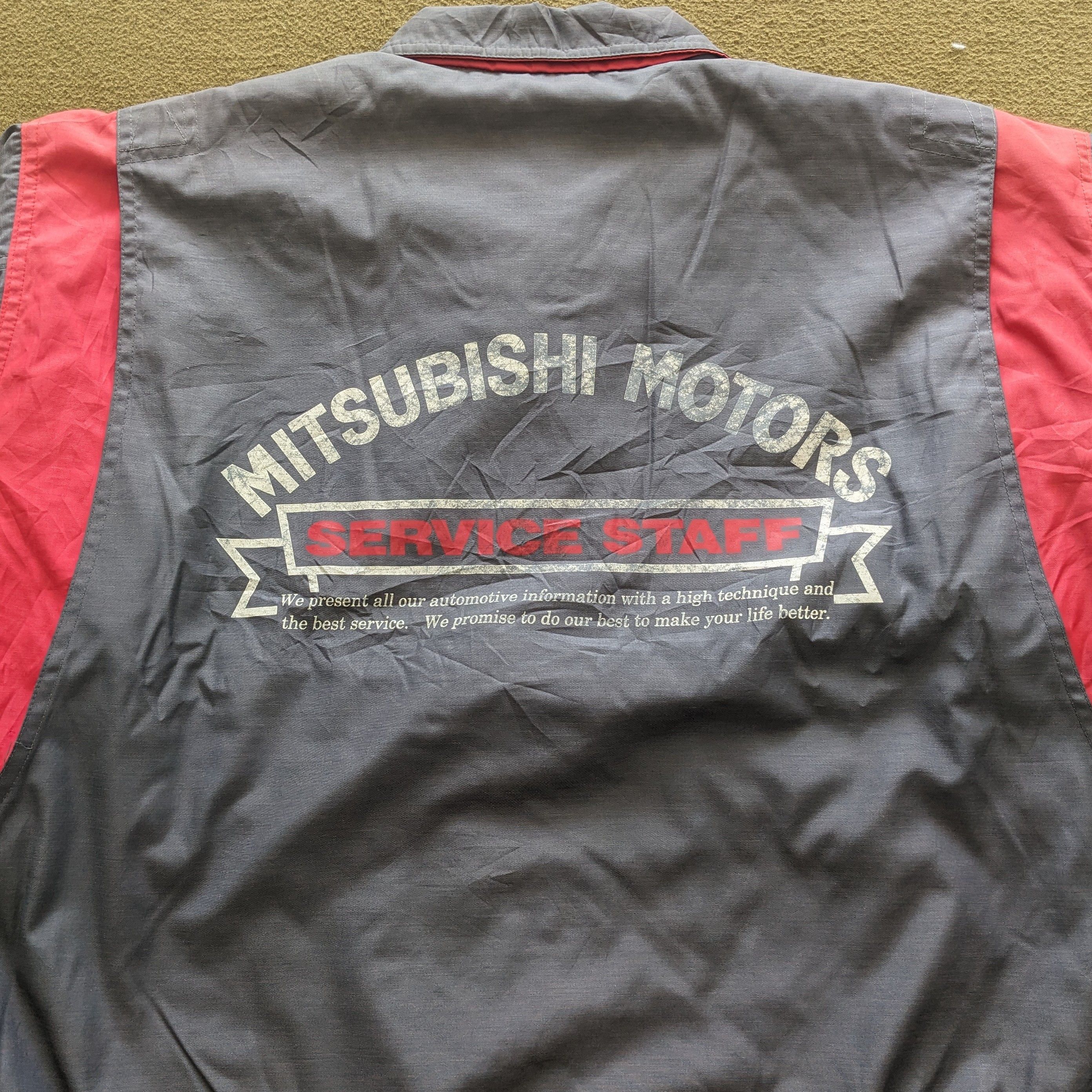 Vintage Vintage MITSUBISHI MOTORS Japanese Brand Racing Jacket Size US XL / EU 56 / 4 - 2 Thumbnail
