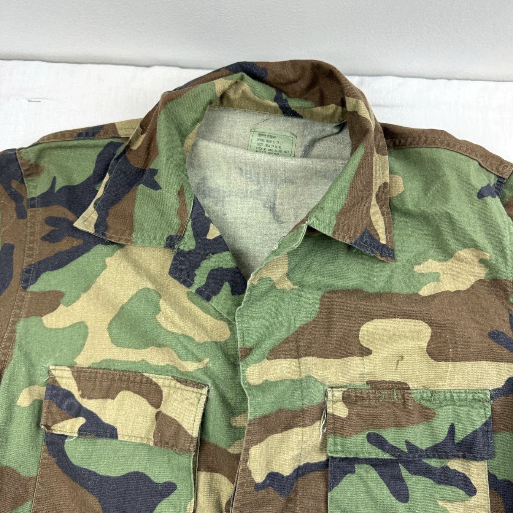 Vintage VINTAGE US Army Button-Up Shirt Adult M Green Military 80s Camouflage Long Sleeve Button-Up Mens Size US M / EU 48-50 / 2 - 2 Thumbnail