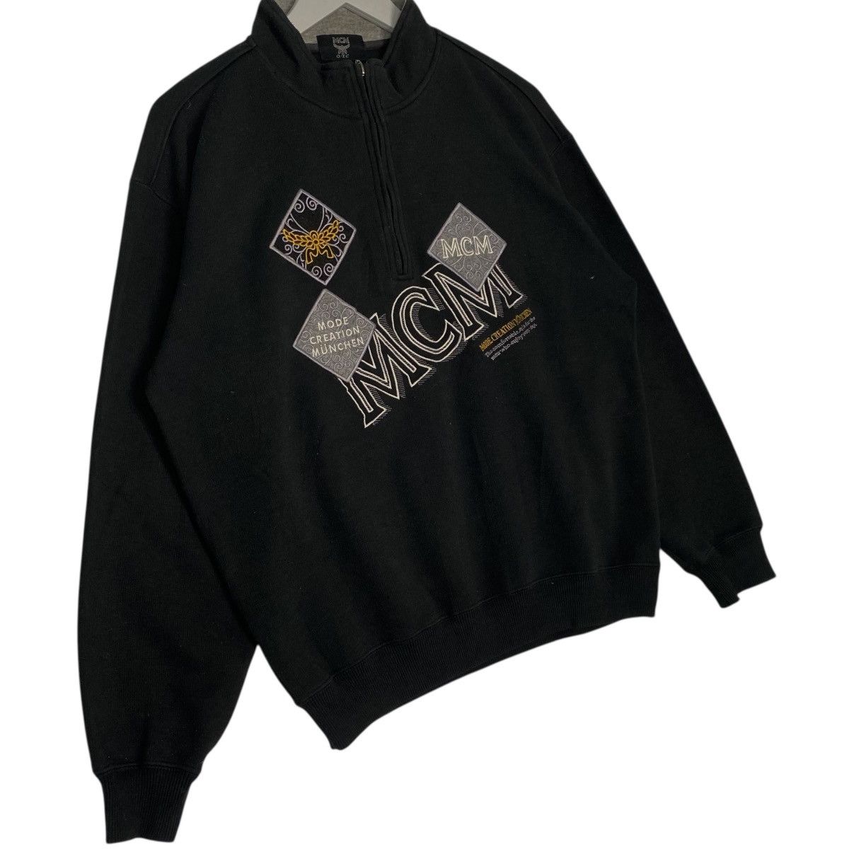 Other Vintage MCM Half Zip Big Logo Black Pullover Jumper Size M Size US M / EU 48-50 / 2 - 3 Thumbnail