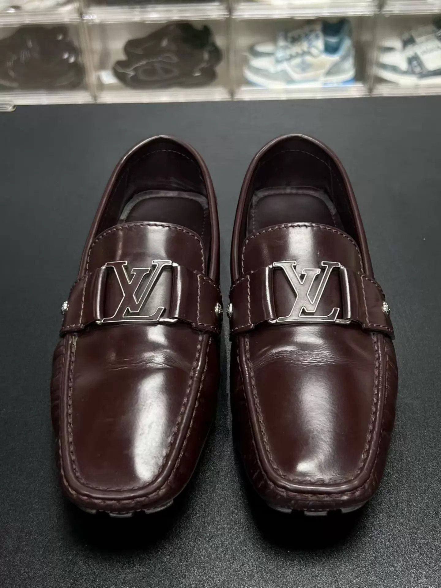 Louis Vuitton LV Metallic Logo Brown Leather Loafers 41 EU Size US 8 / EU 41 - 2 Thumbnail