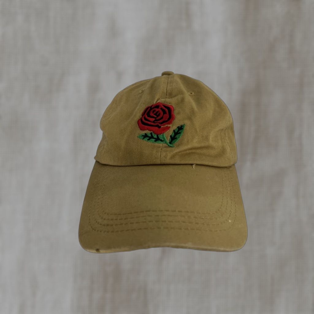 The Hundreds The Hundreds Rose Hat Baseball Cap Adult Adjustable Strapback Beige Tan/Beige Size ONE SIZE - 1 Thumbnail