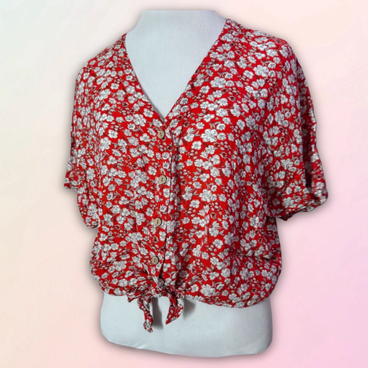 Other Cynthia Rowley, Poppy, Floral, Button Down Blouse Size L / US 10 / IT 46 - 1 Thumbnail