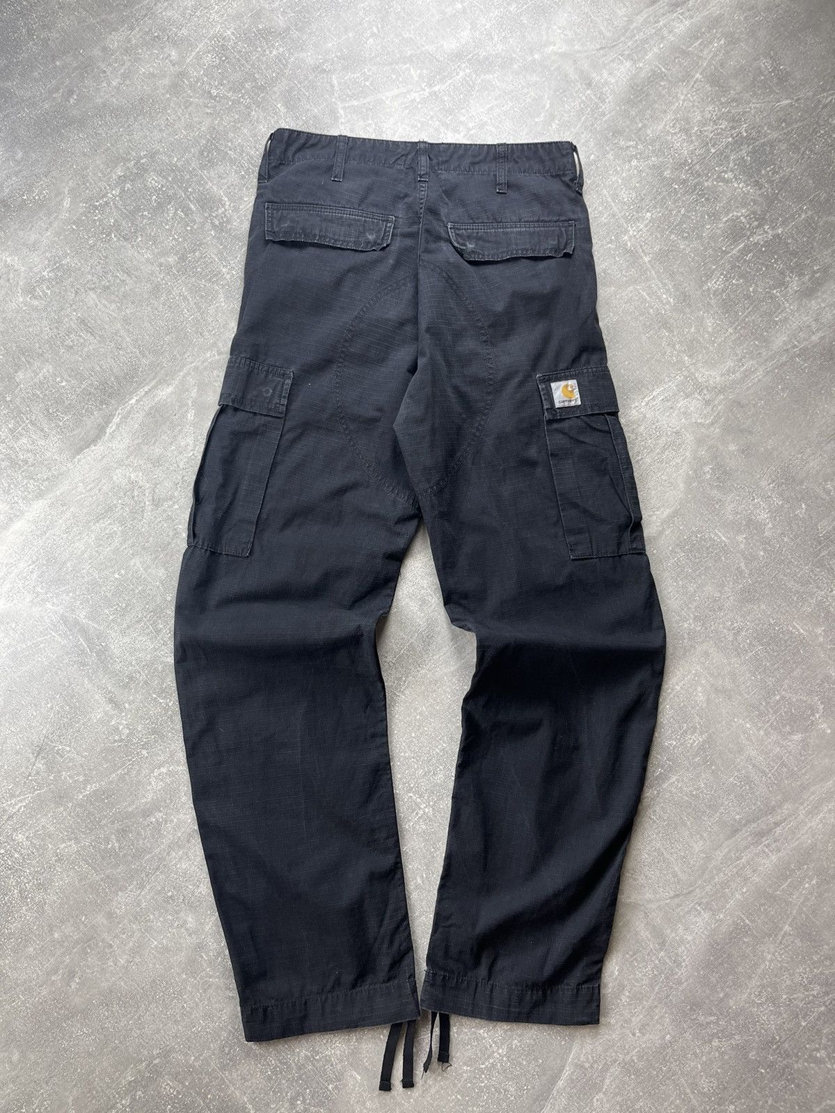 Carhartt Carhartt WIP Cargo Pants Black Ripstop Utility Workwear Size US 29 - 2 Thumbnail