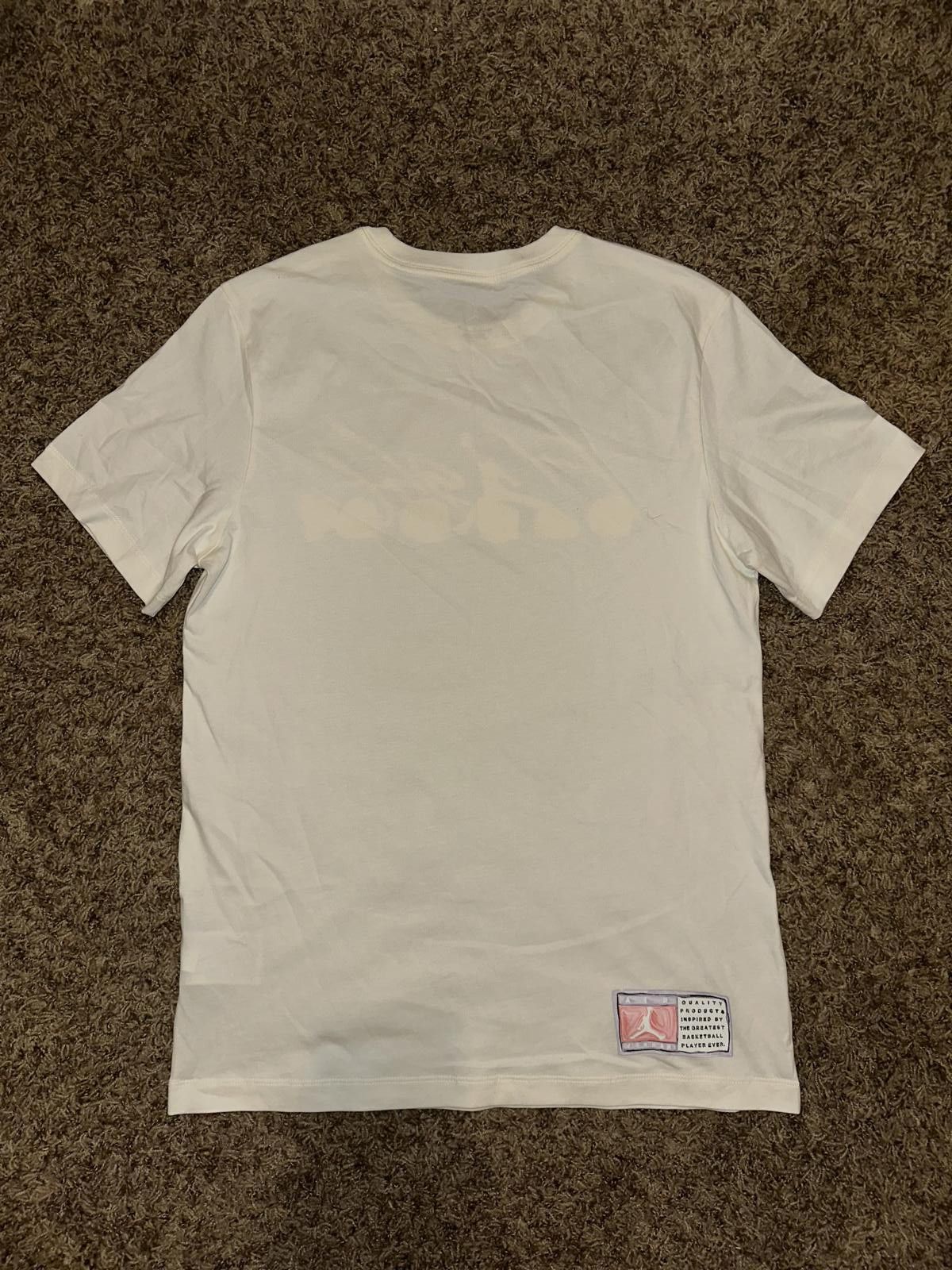 Designer Jordan Men’s Flight Essentials 6 Rings White T-Shirt Sample Asian Sizing Size US M / EU 48-50 / 2 - 4 Thumbnail
