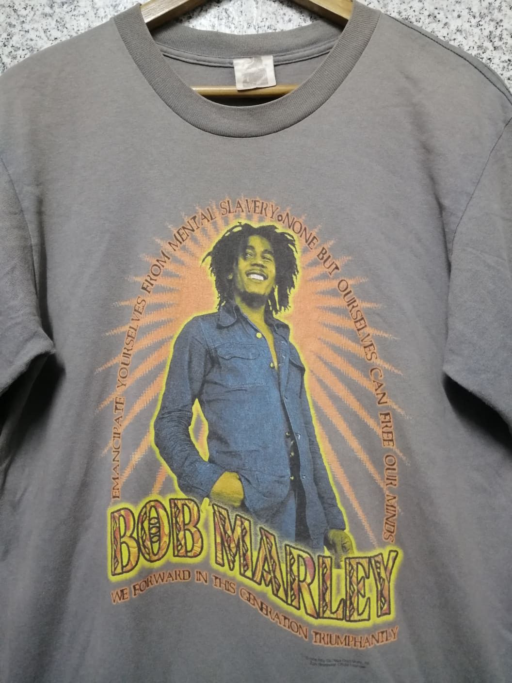 Band Tees × Bob Marley × Vintage Vintage 90s Bob marley Very Rare Size US M / EU 48-50 / 2 - 3 Thumbnail