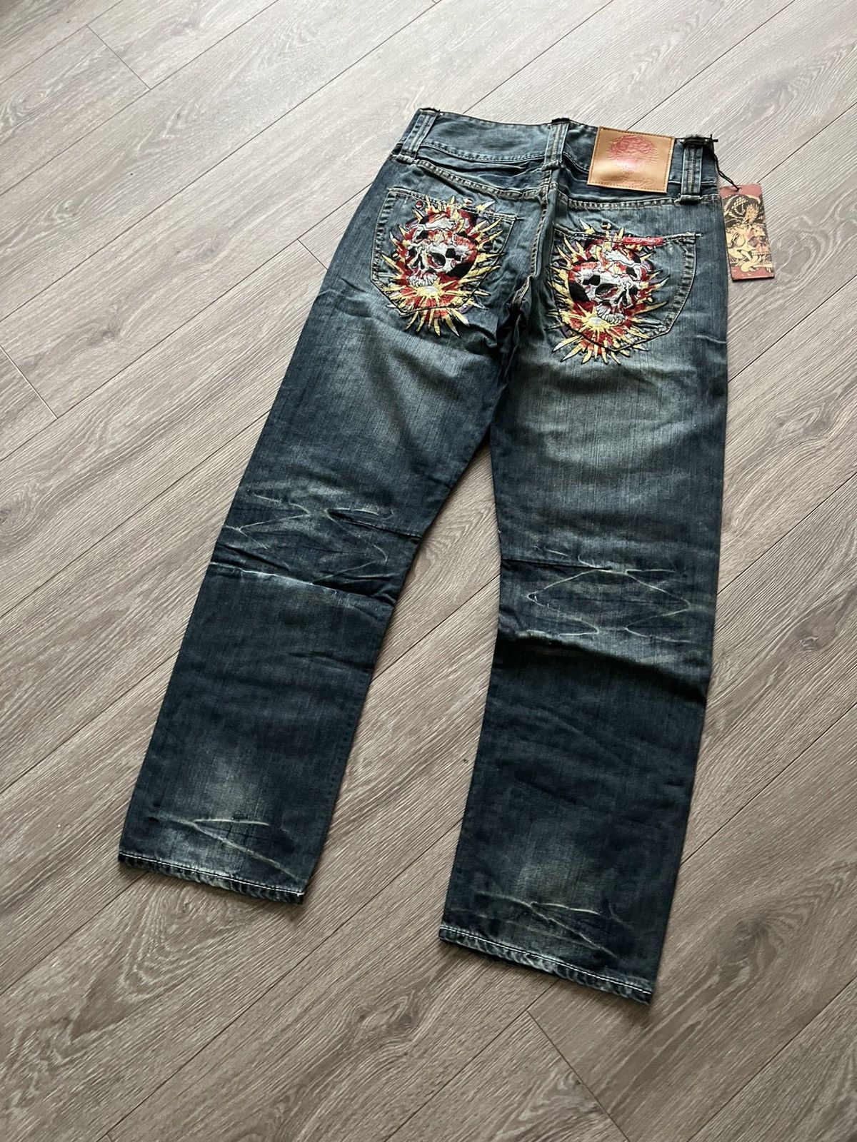 Ed Hardy Vintage Ed Hardy Jeans by Christian Audigier Denim Pants Y2K Size US 34 / EU 50 - 6 Thumbnail