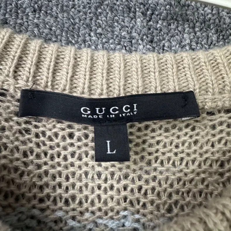 Gucci Gucci Apricot-coloured Maillard pattern cashmere sweater Size US L / EU 52-54 / 3 - 2 Thumbnail