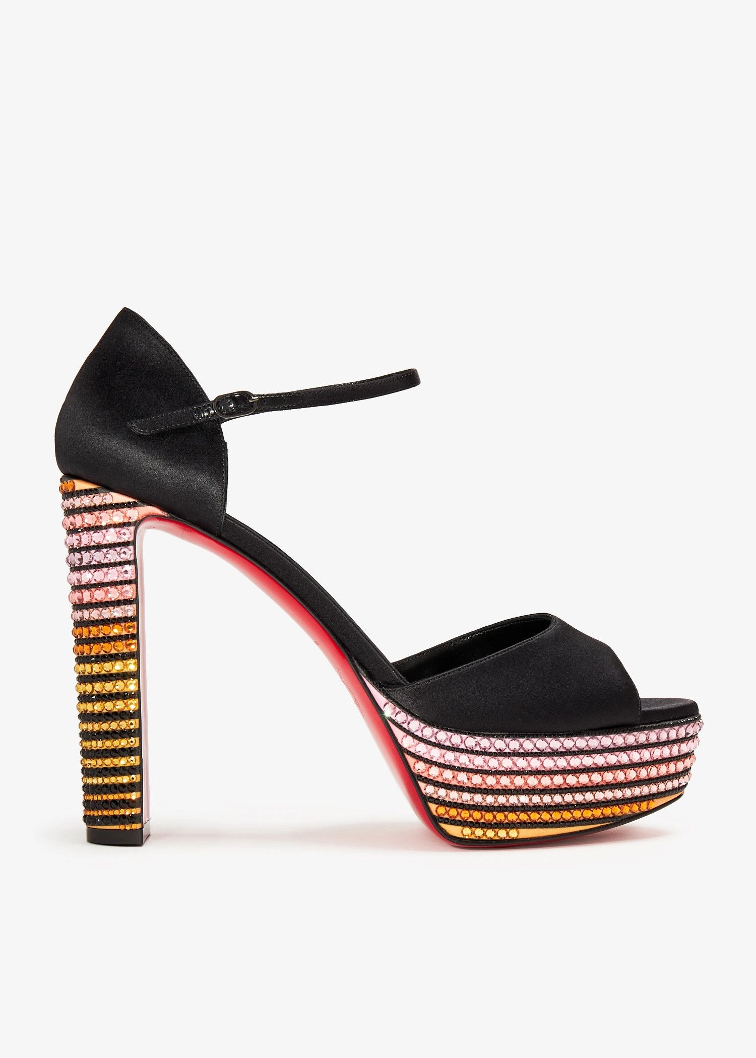 Christian Louboutin os11x0526 Sandaloo 130mm Strass Sandals in Black Size US 10.5 / IT 40.5 - 1 Thumbnail