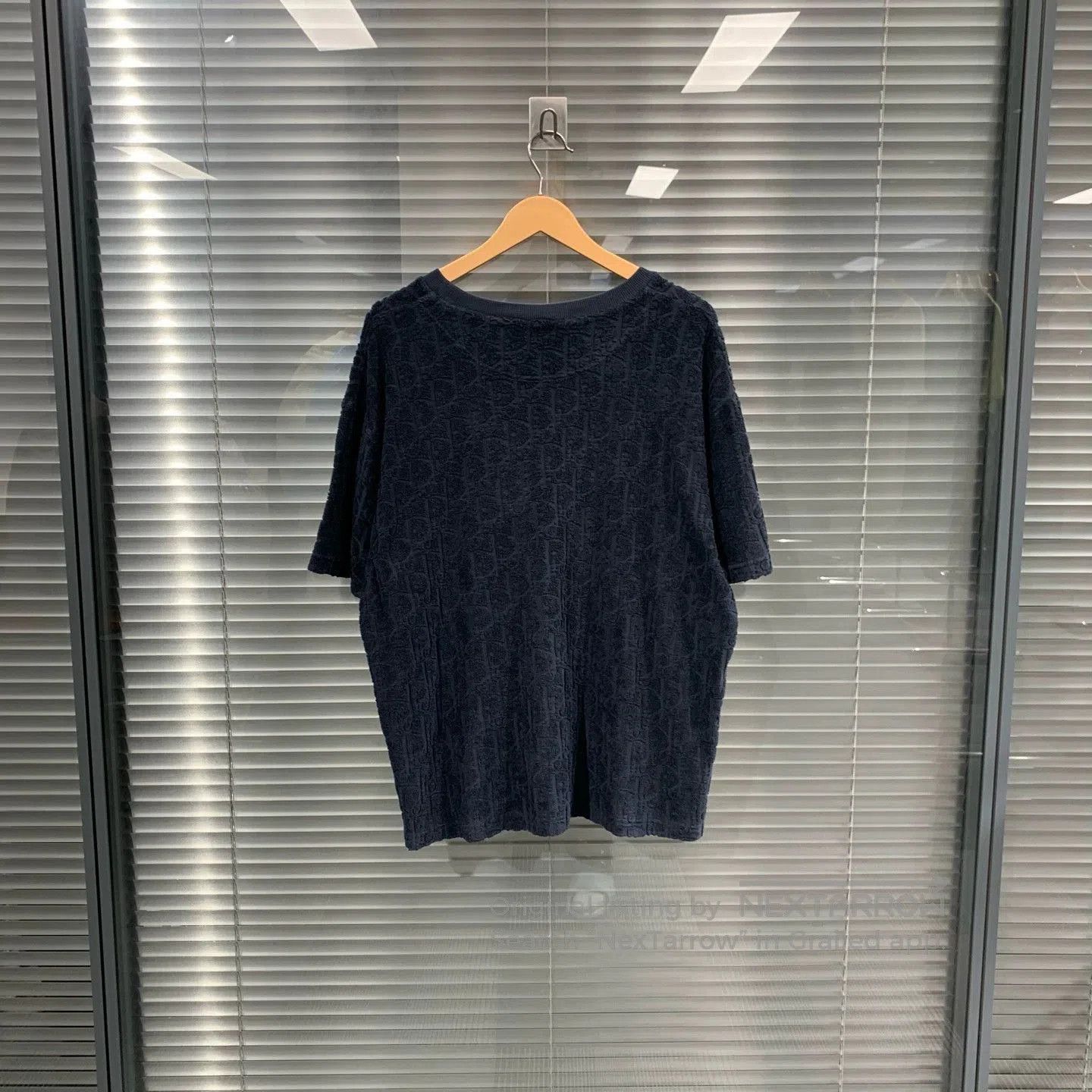 Dior Blue Textured Short-Sleeve Shirt. Size US M / EU 48-50 / 2 - 2 Thumbnail