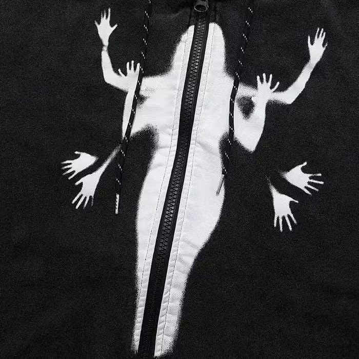 Japanese Brand Vintage Streetwear Hip Hop Oversized Hooded Jacket Size US L / EU 52-54 / 3 - 4 Thumbnail