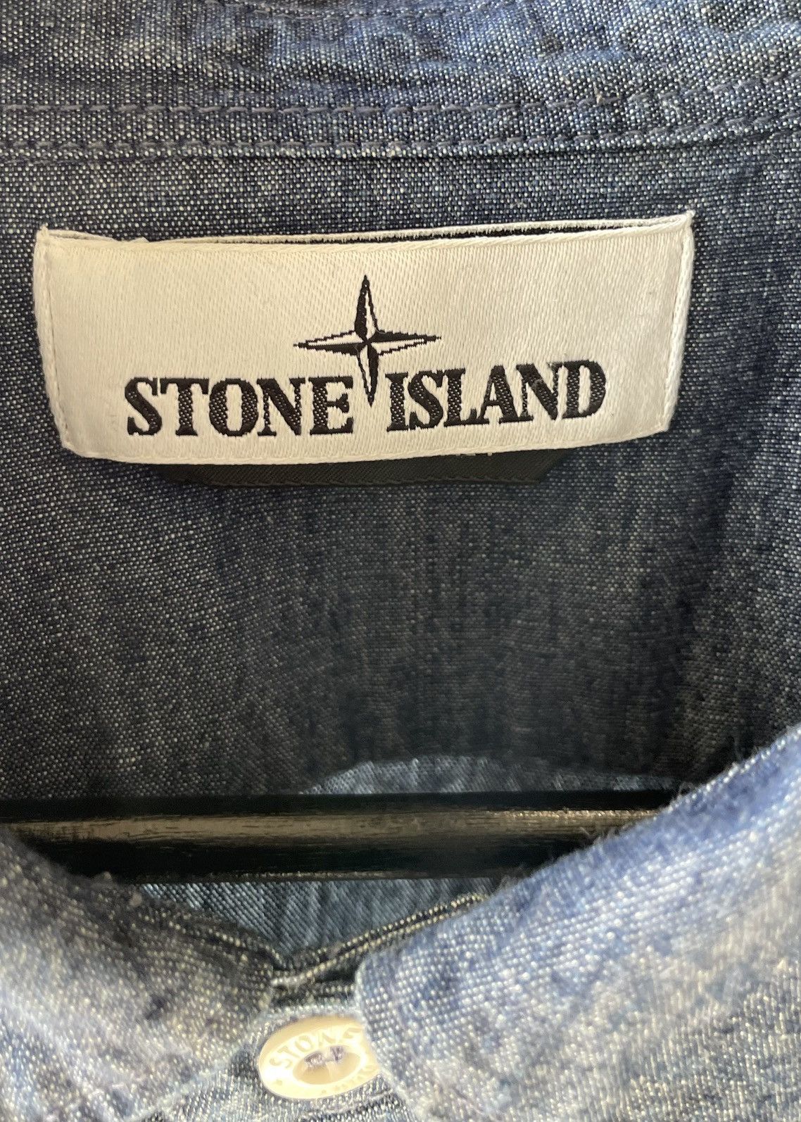 Stone Island Stone Island Chambray Over Shirt Buttonup Size US L / EU 52-54 / 3 - 4 Thumbnail