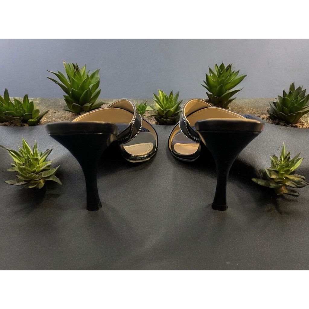 Unknown London Jennifer Moore Womens Black Slip on's heels shoes S 6.5 Size US 6.5 / IT 36.5 - 4 Thumbnail