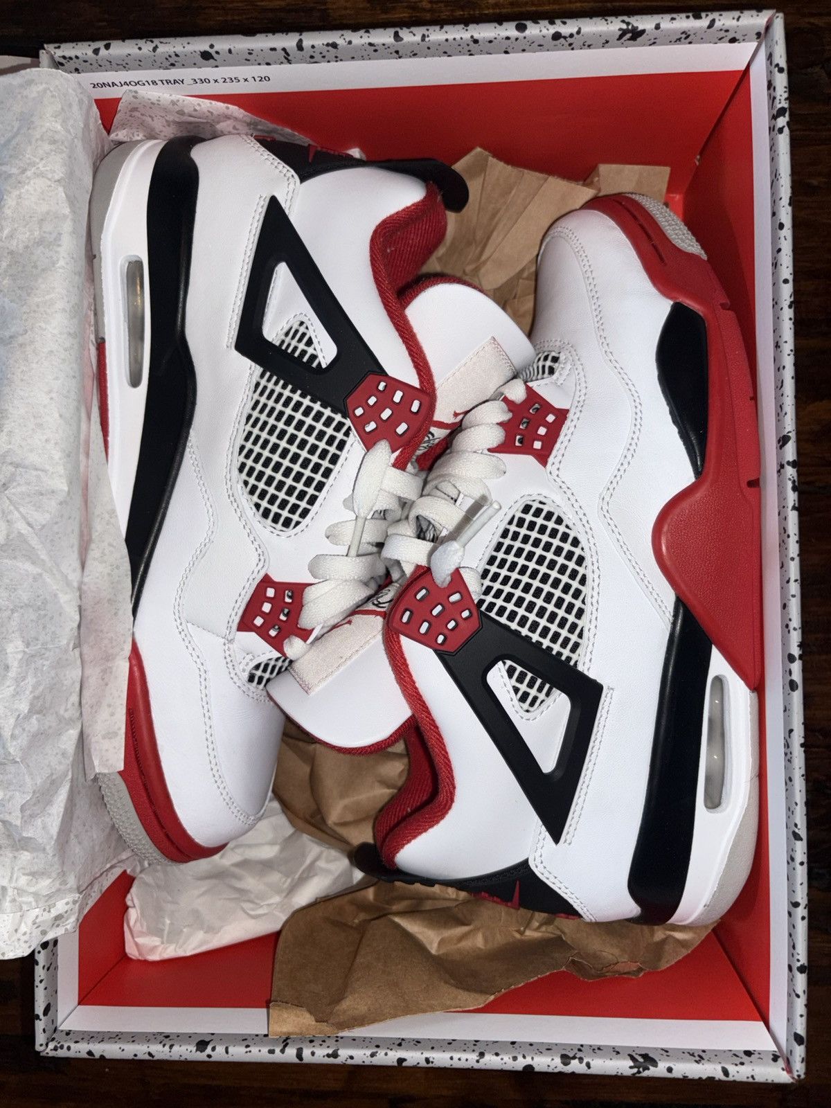 Jordan Brand Air Jordan 4 Retro OG Fire Red Size US 8 / EU 41 - 5 Thumbnail