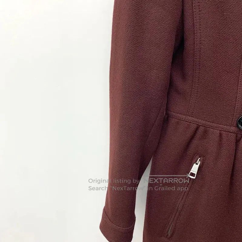 Burberry Burberry Red Wool Women's Coat. Size S / US 4 / IT 40 - 4 Thumbnail