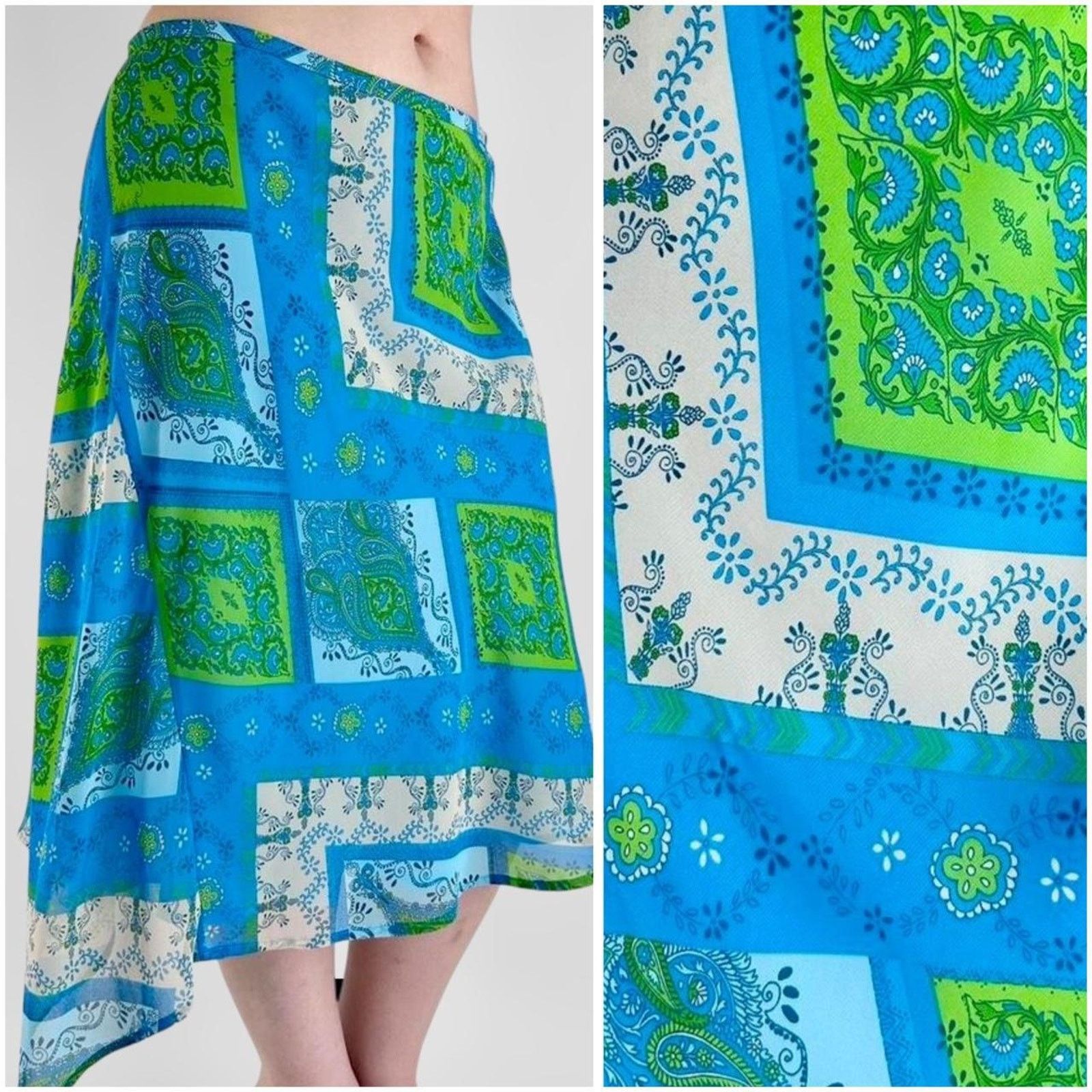 Other blue y2k fairy patchwork skirt Size 36" / US 14 / IT 50 - 1 Thumbnail