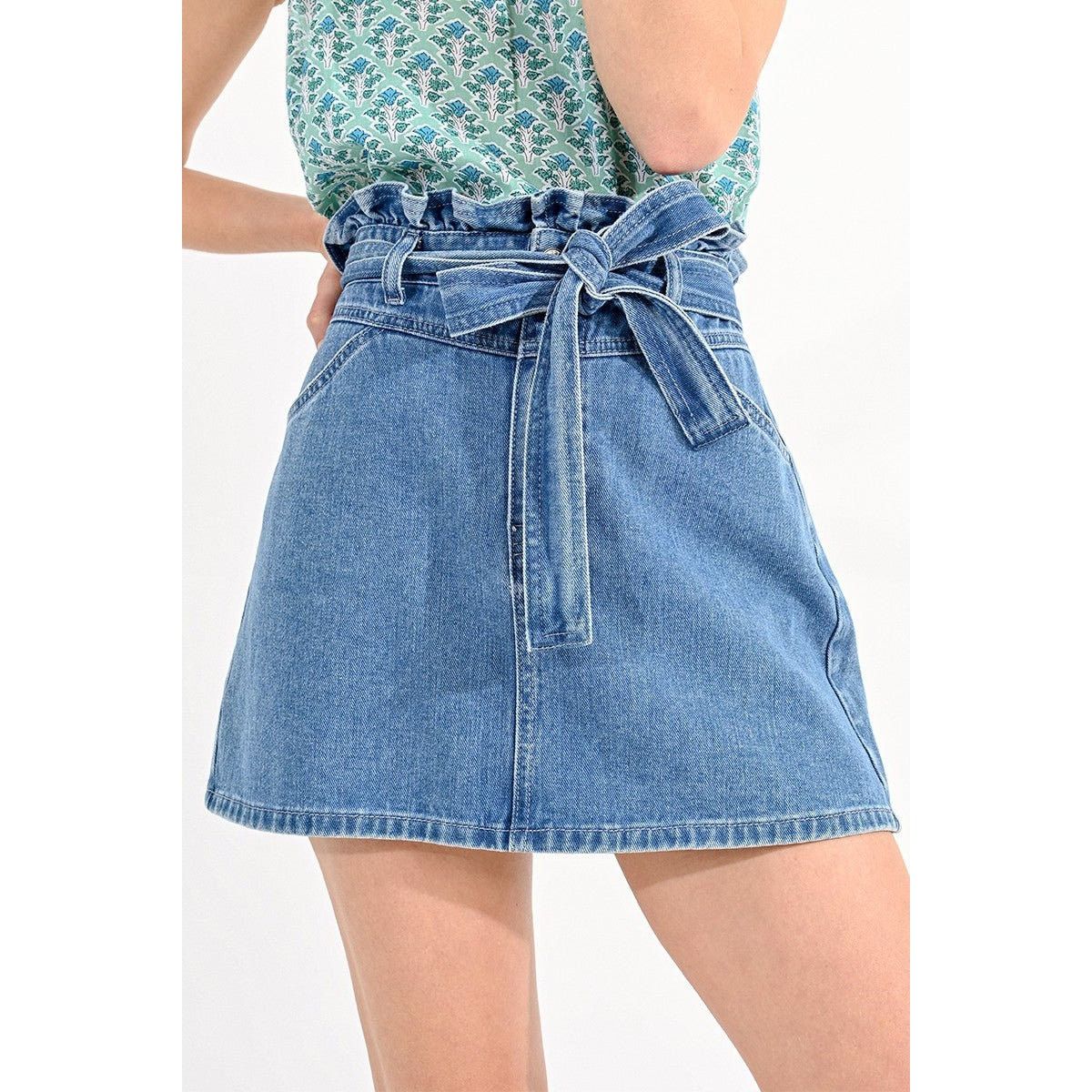 Other Molly Bracken Women’s Medium Paperbag Denim Skirt Size 32" / US 10 / IT 46 - 7 Thumbnail