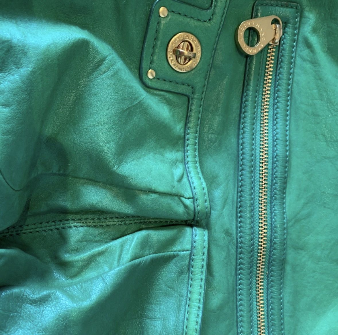 Marc Jacobs Marc Jacobs Green Leather Shoulder Bag Size ONE SIZE - 2 Thumbnail