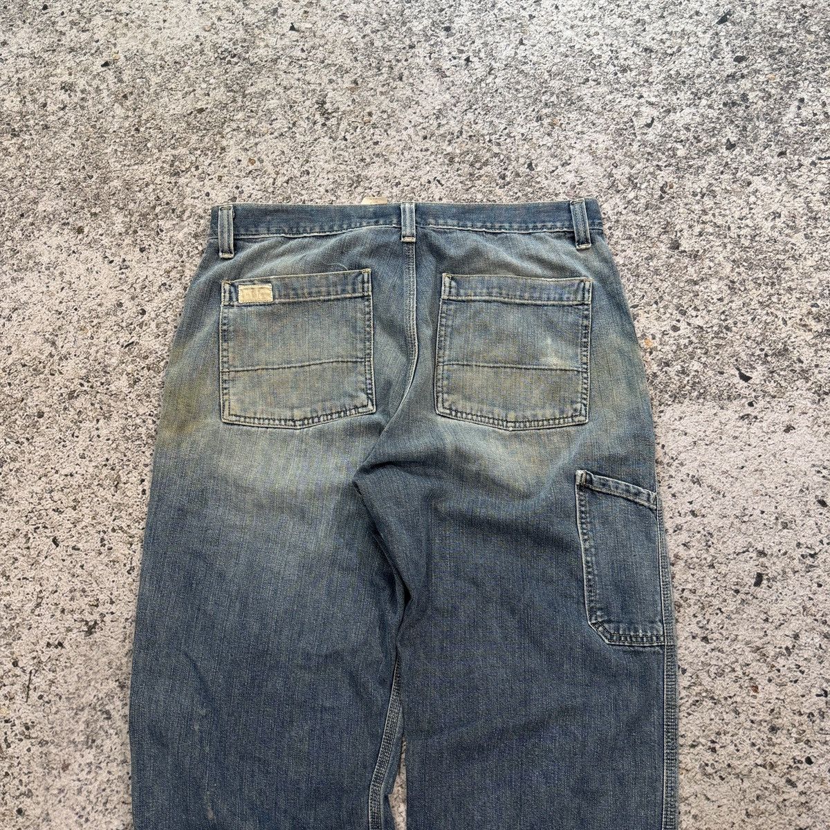 Gap 2000s Y2K Gap Urban Utility Faded Thrashed Jeans ERD Grunge Size US 34 / EU 50 - 4 Thumbnail